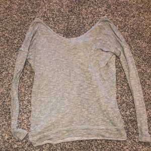 Open back long sleeve sweater